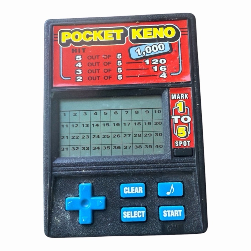 Radica Pocket Keno Handheld Electronic Game Model 1380 Working